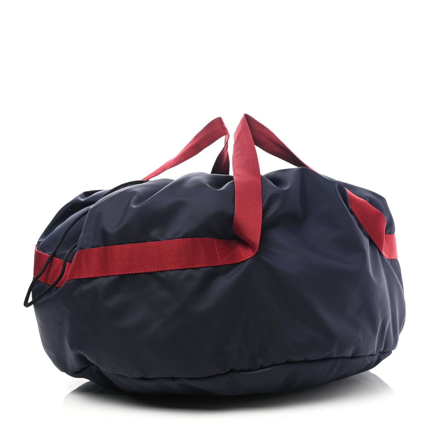 Balenciaga Textured Sport Nylon Logo Embroidered S Wheel Gym Bag Bleu Navy Rouge 2 of 9