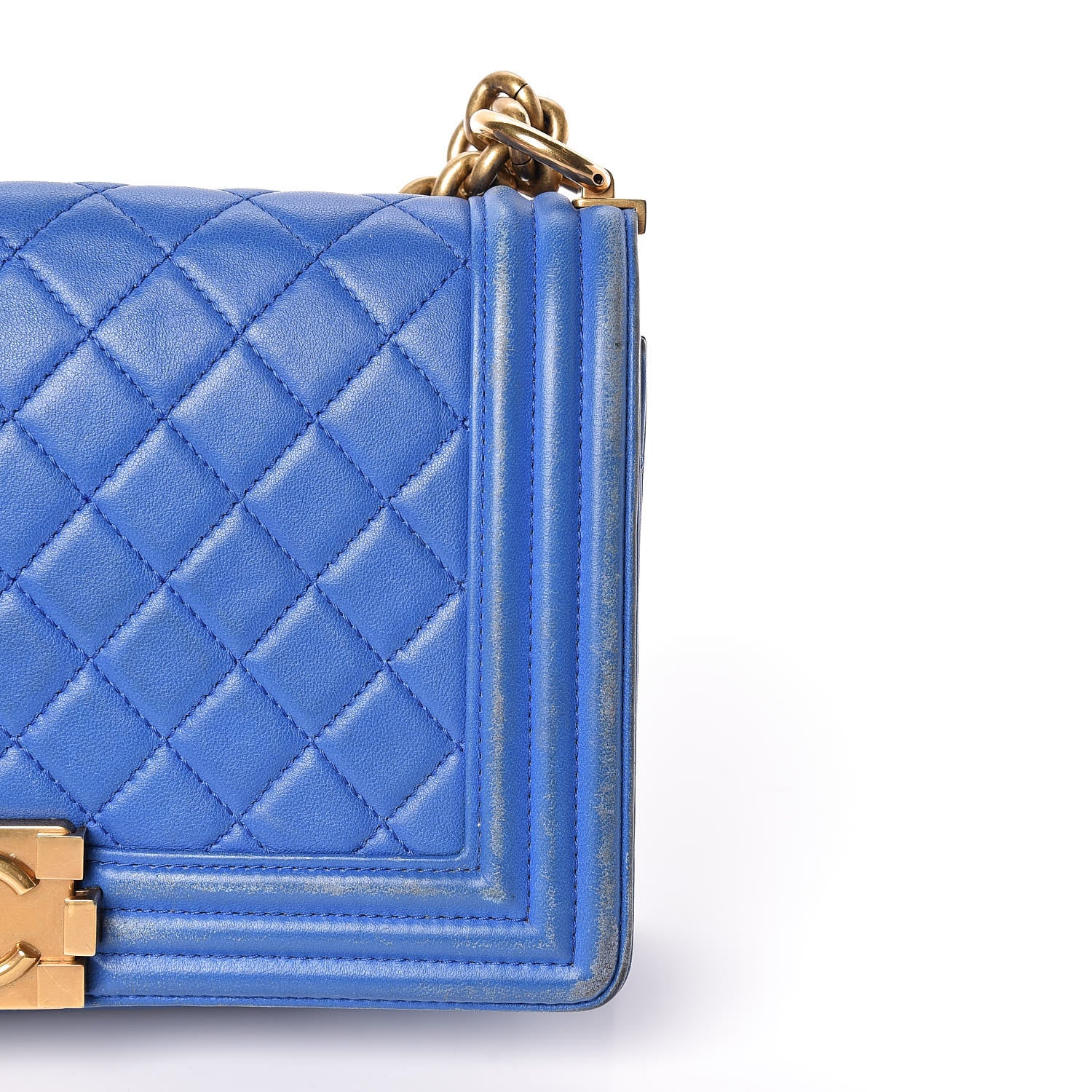 Chanel Lambskin Quilted Medium Boy Flap Blue 20 of 31