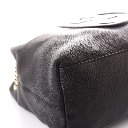 Gucci Pebbled Calfskin Medium Soho Chain Shoulder Bag Black 12 of 14