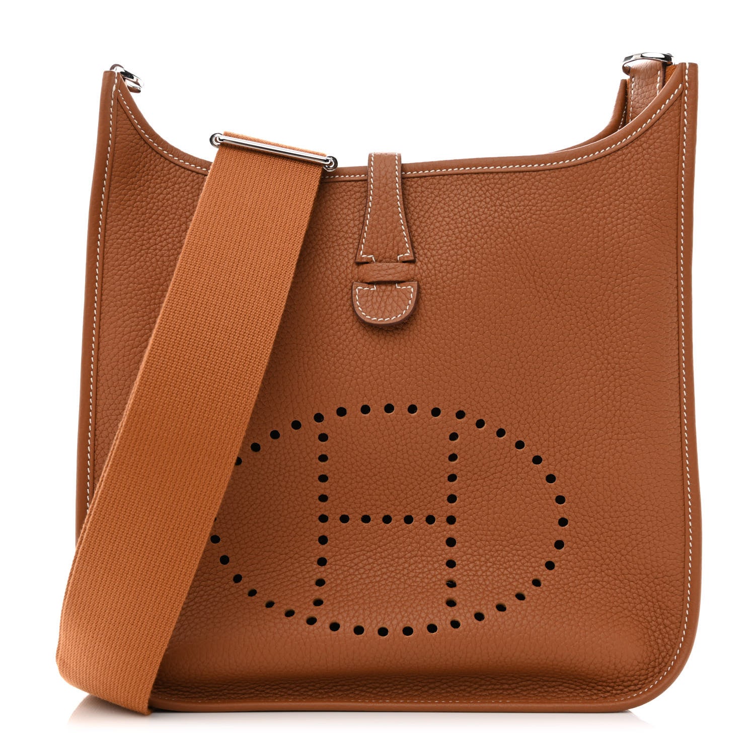 Hermes Taurillon Clemence Evelyne III PM Gold 1 of 10