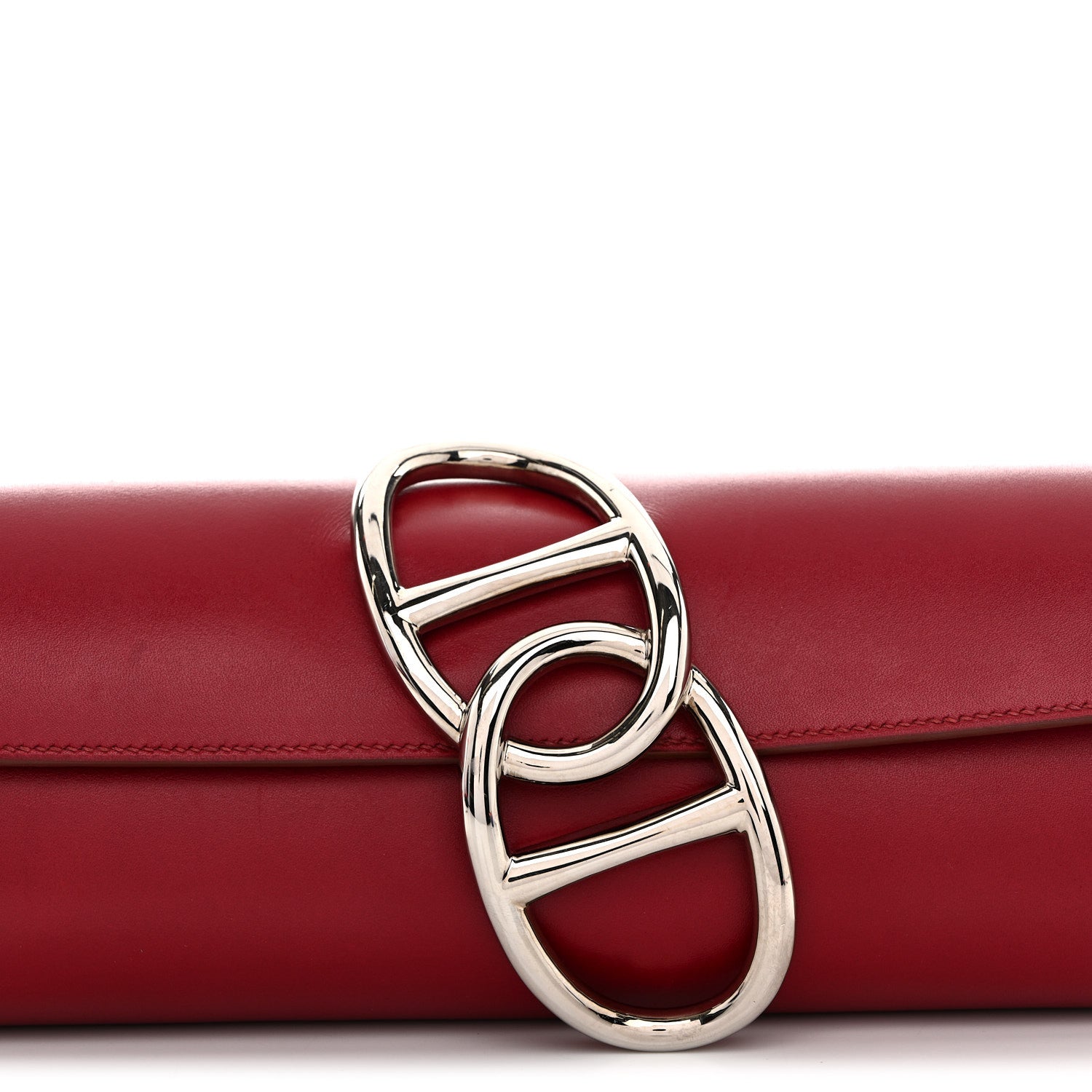 Hermes Tadelakt Egee Clutch Rouge Vif 8 of 11