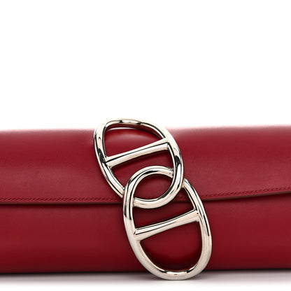Hermes Tadelakt Egee Clutch Rouge Vif 8 of 11