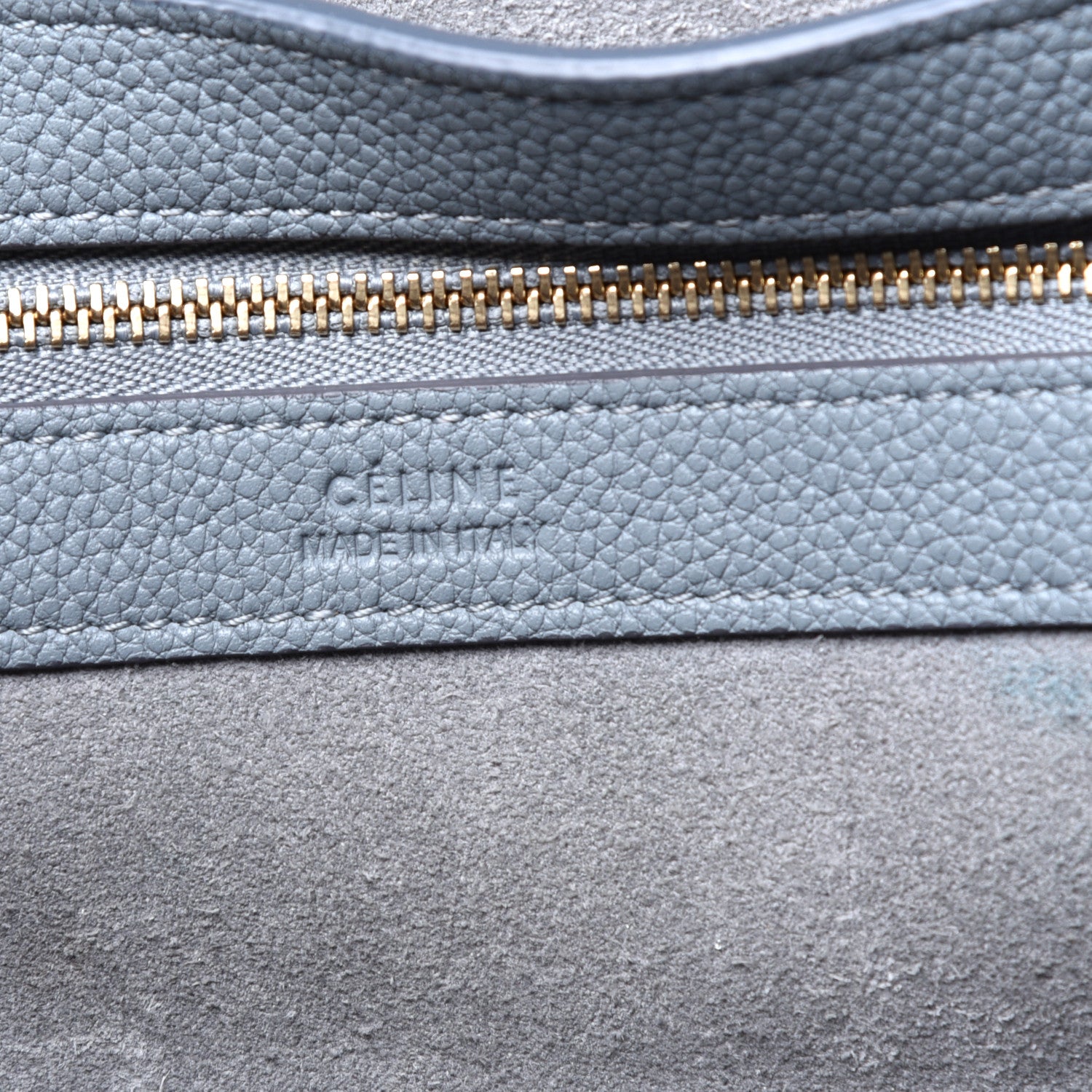 Celine Soft Grained Calfskin Small Belt Cabas Storm 6 of 9