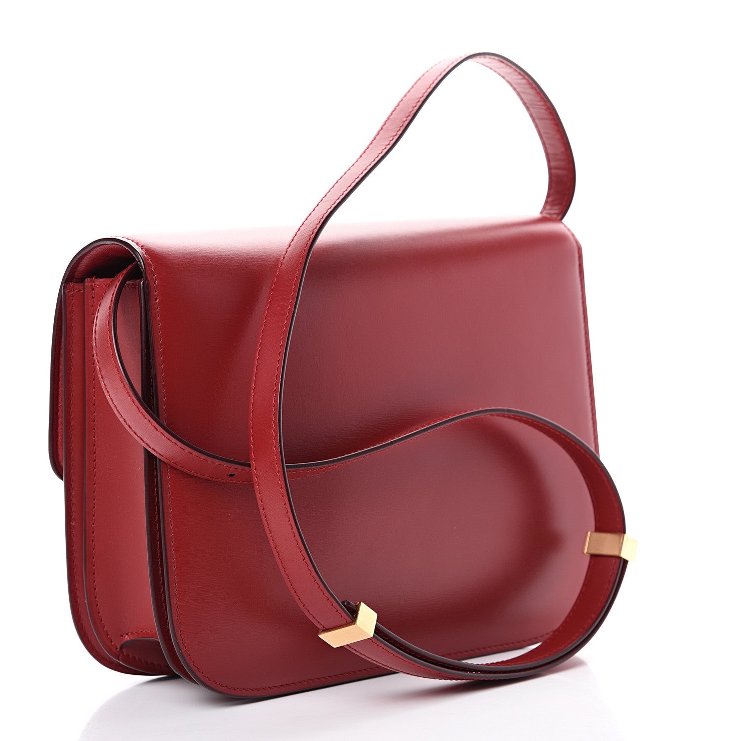 Celine Box Calfskin Medium Classic Box Flap Bag Red 2 of 11