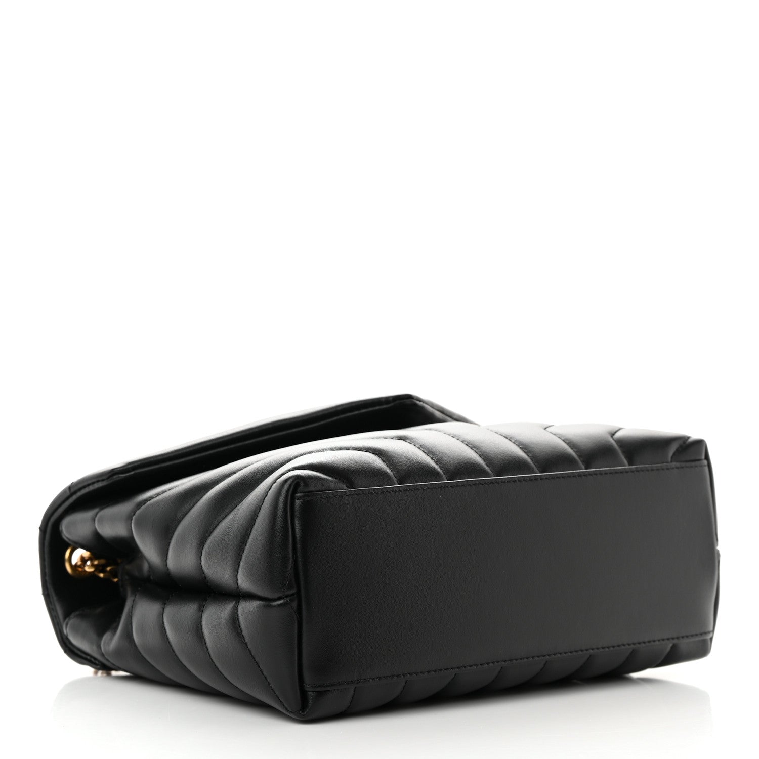 Saint Laurent Calfskin Y Quilted Monogram Small Loulou Chain Satchel Black 4 of 11