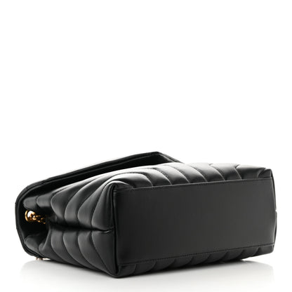 Saint Laurent Calfskin Y Quilted Monogram Small Loulou Chain Satchel Black 4 of 11