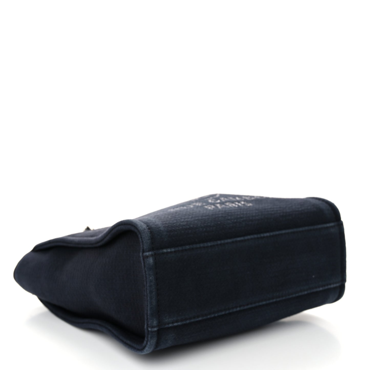 Mixed Fibers Mini Deauville Tote Navy Blue Black