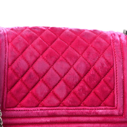 Chanel Velvet Quilted Small Boy Flap Pink 11 of 11
