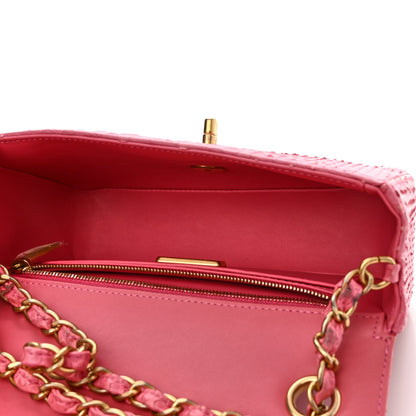 Chanel Snakeskin Mini Rectangular Flap Pink 5 of 14