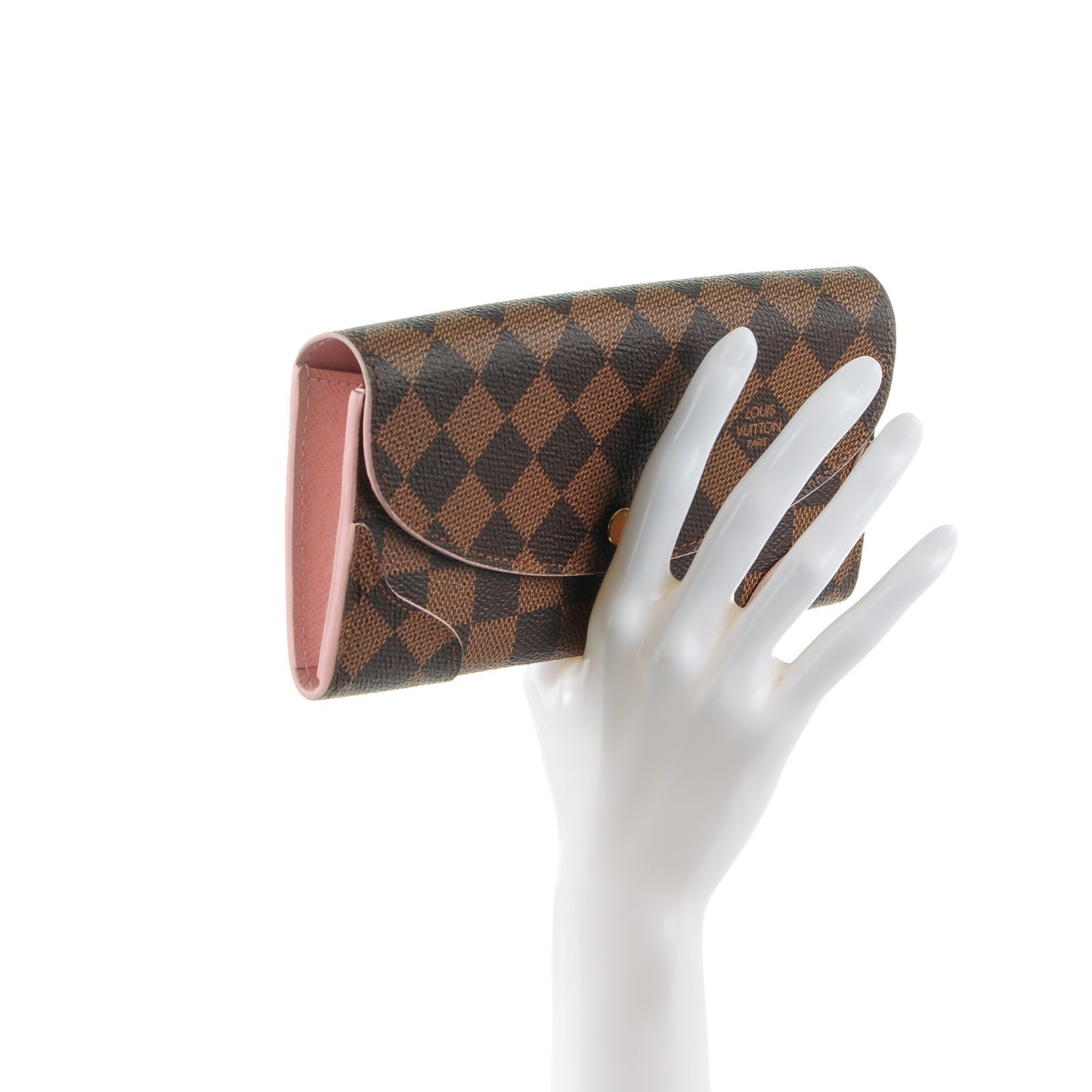 Damier Ebene Caissa Wallet Rose Ballerine