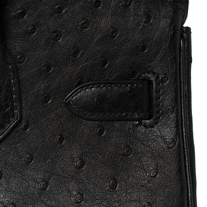 Hermes Ostrich Birkin 30 Black 11 of 34