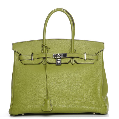 Hermes Togo Birkin 35 Vert Anis 1 of 28