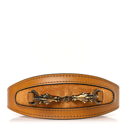 Gucci Calfskin Horse Head Choker Brown 1 of 3