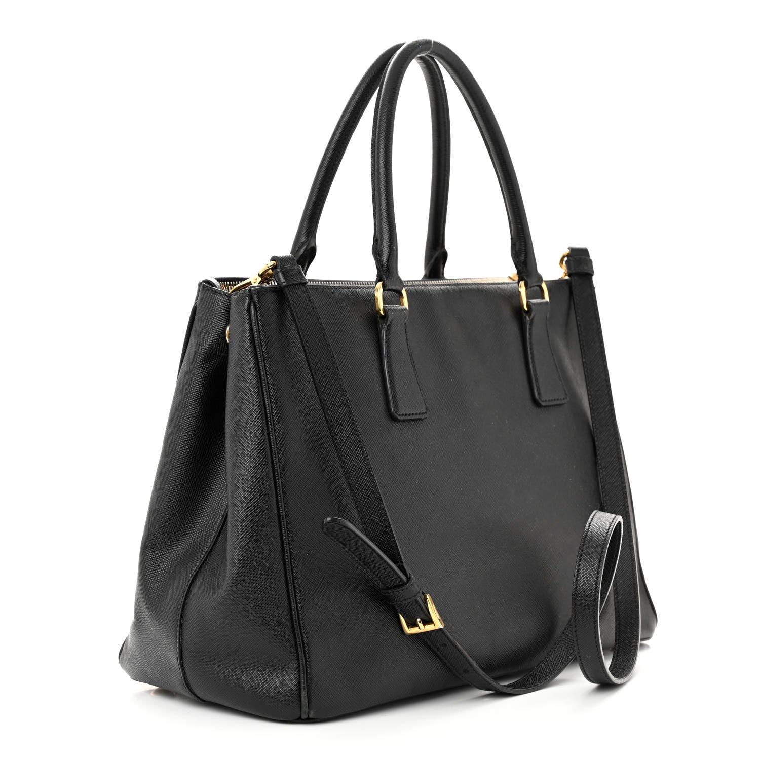 Prada Saffiano Medium Galleria Double Zip Tote Black 3 of 20