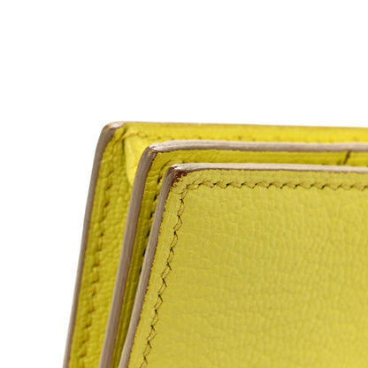 Hermes Chevre Mysore Bearn Gusset Wallet Lime 9 of 12