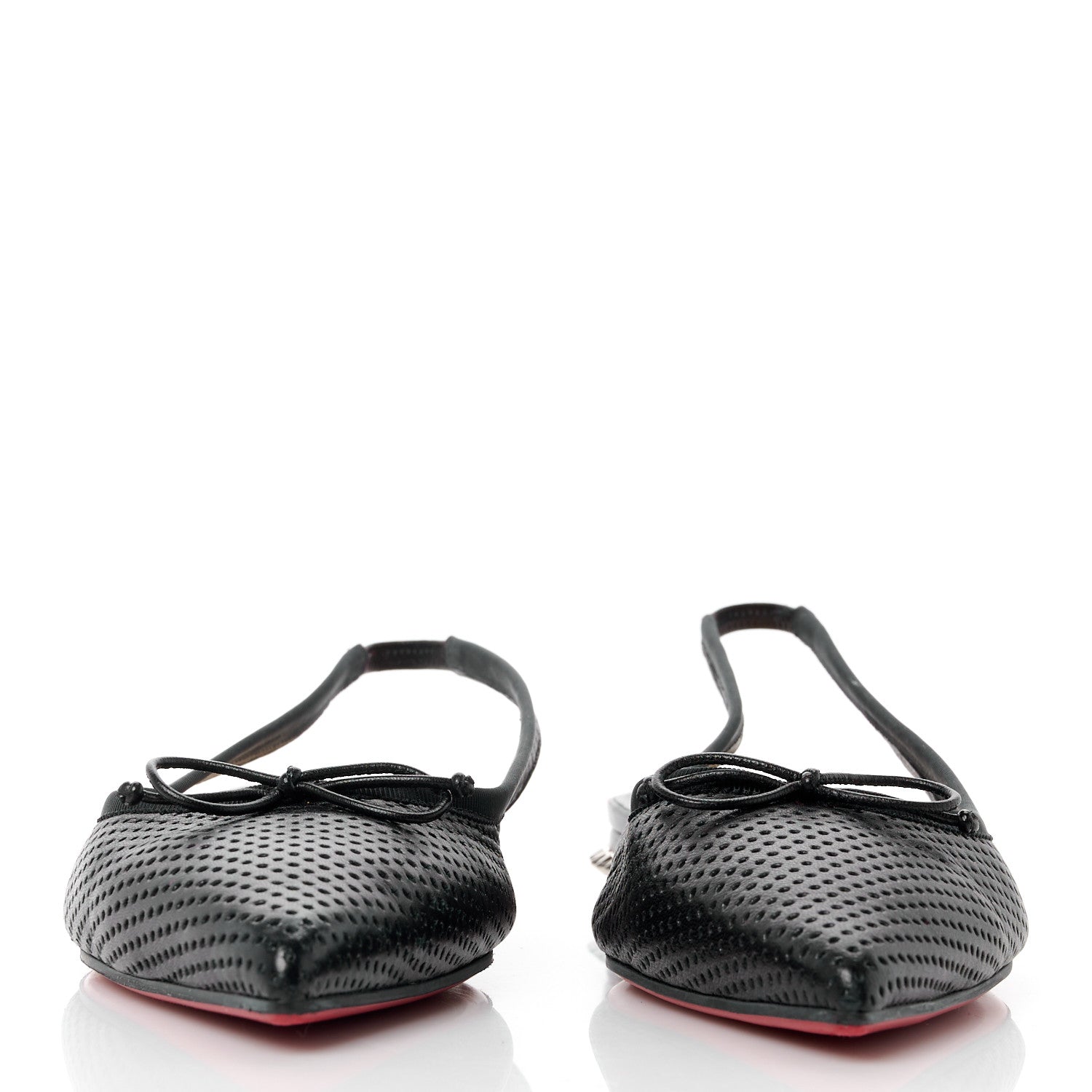 Christian Louboutin Nappa Spiked Hall Slingback Flats 39.5 Black 2 of 10