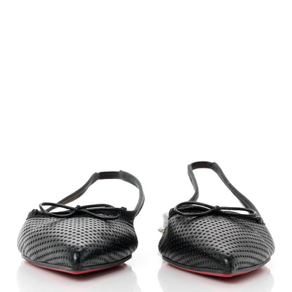 Christian Louboutin Nappa Spiked Hall Slingback Flats 39.5 Black 2 of 10