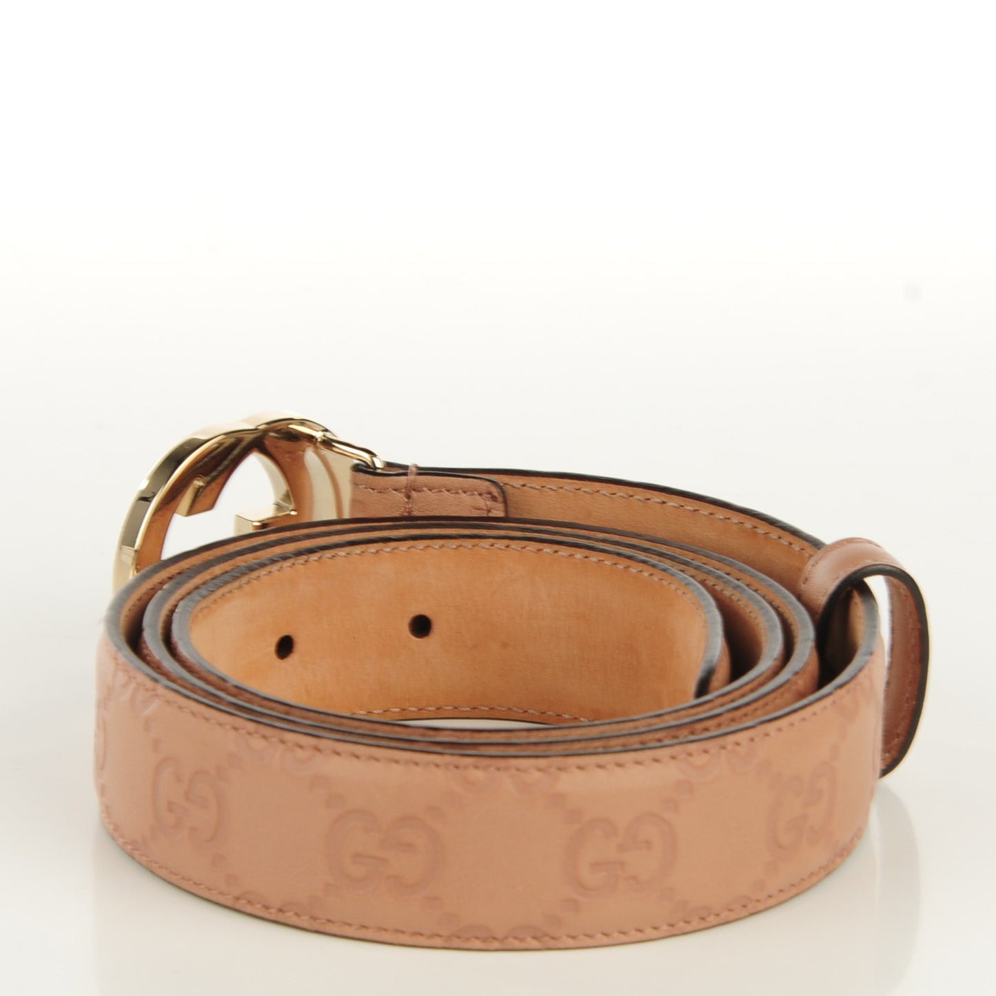 Guccissima Interlocking G Belt 100 40 Winter Rose