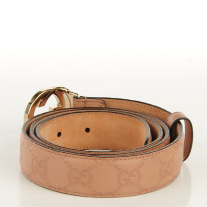 Gucci Guccissima Interlocking G Belt 100 40 Winter Rose 2 of 5