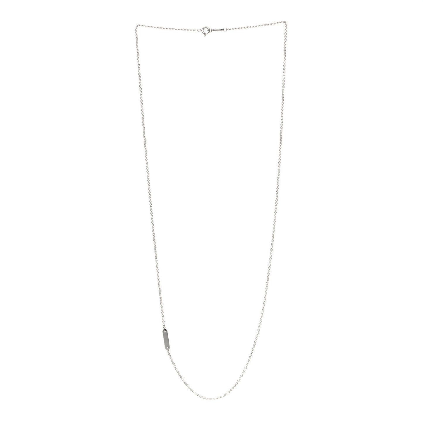 Sterling Silver Tag Chain Necklace