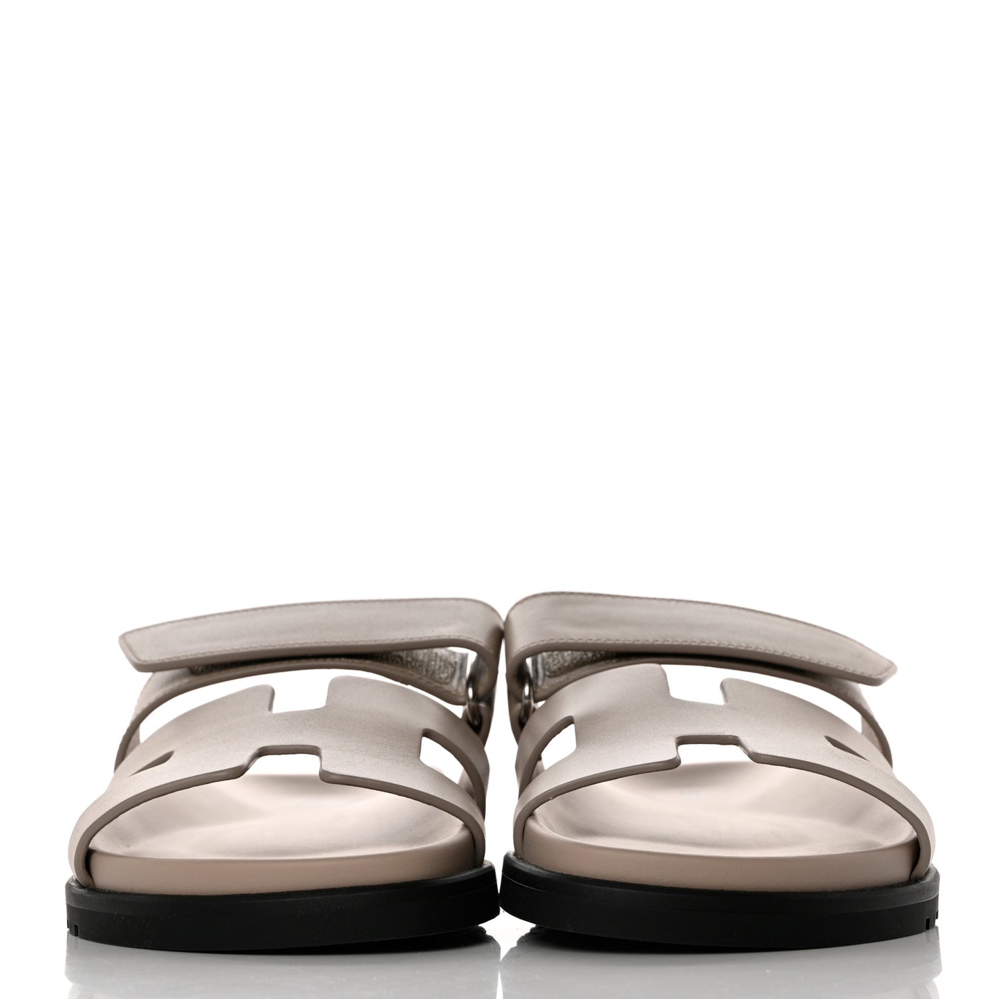 Calfskin Womens Chypre Sandals 35 Beige Mastic