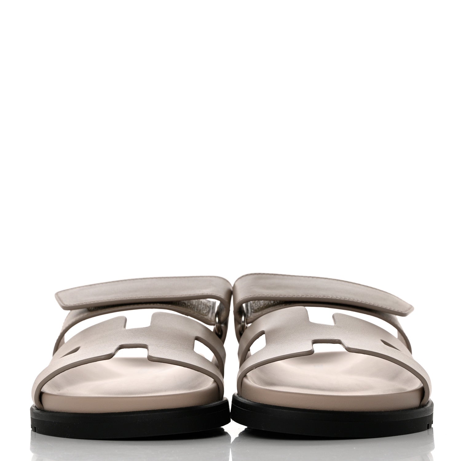 Hermes Calfskin Womens Chypre Sandals 35 Beige Mastic 2 of 9