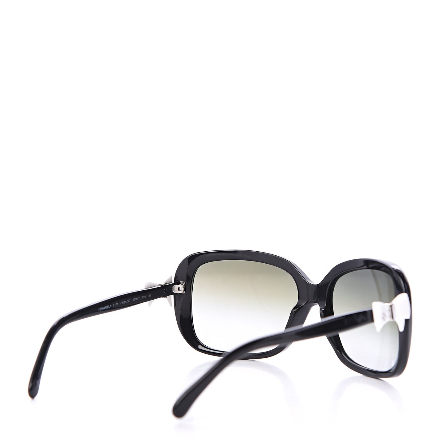 Acetate CC Bow Sunglasses 5171 Black White
