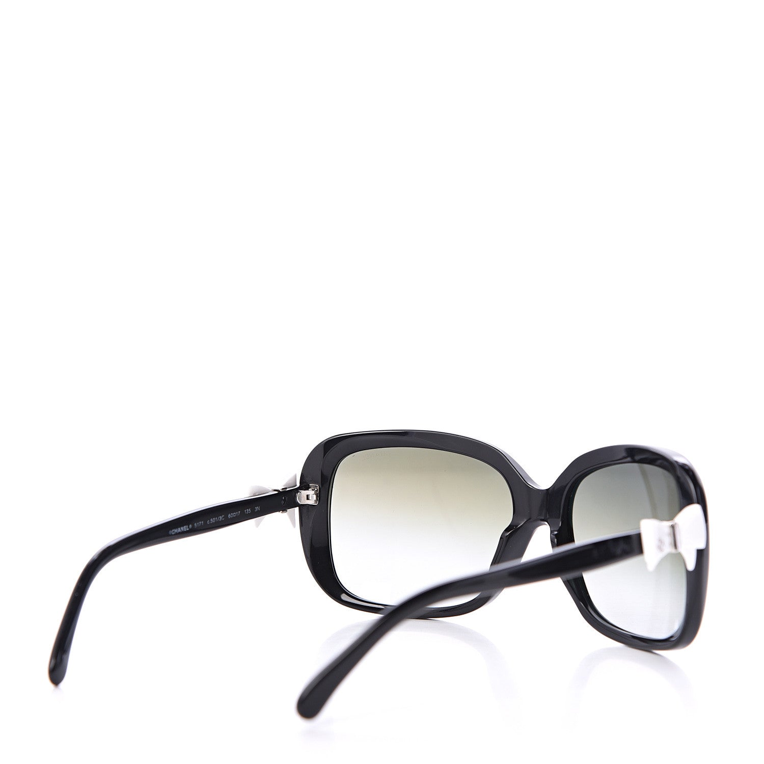 Chanel Acetate CC Bow Sunglasses 5171 Black White 4 of 8