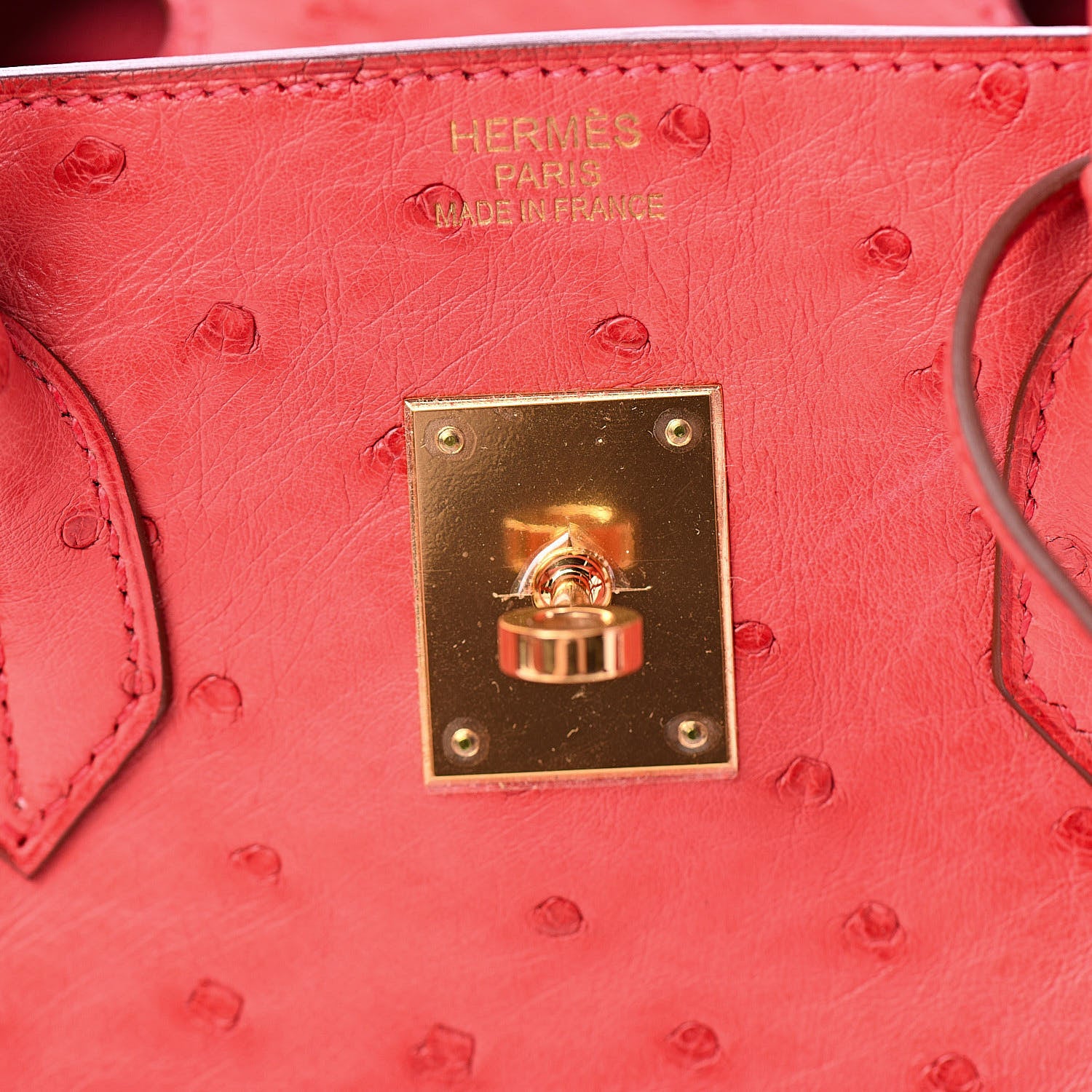 Hermes Ostrich Birkin 35 Rouge Vif 20 of 37