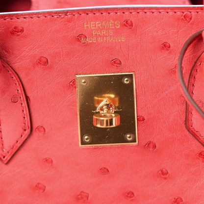 Hermes Ostrich Birkin 35 Rouge Vif 20 of 37