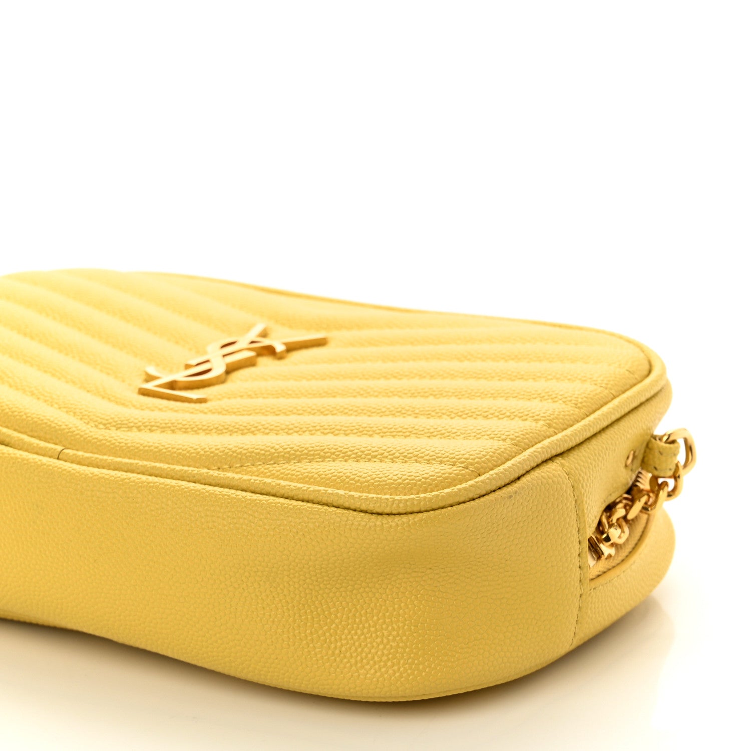 Saint Laurent Grain De Poudre Matelasse Monogram Mini Lou Camera Bag Sunflower 9 of 9