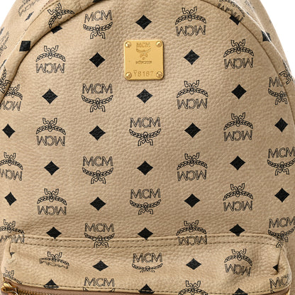 MCM Visetos Medium Side Studs Stark Backpack Beige 7 of 16