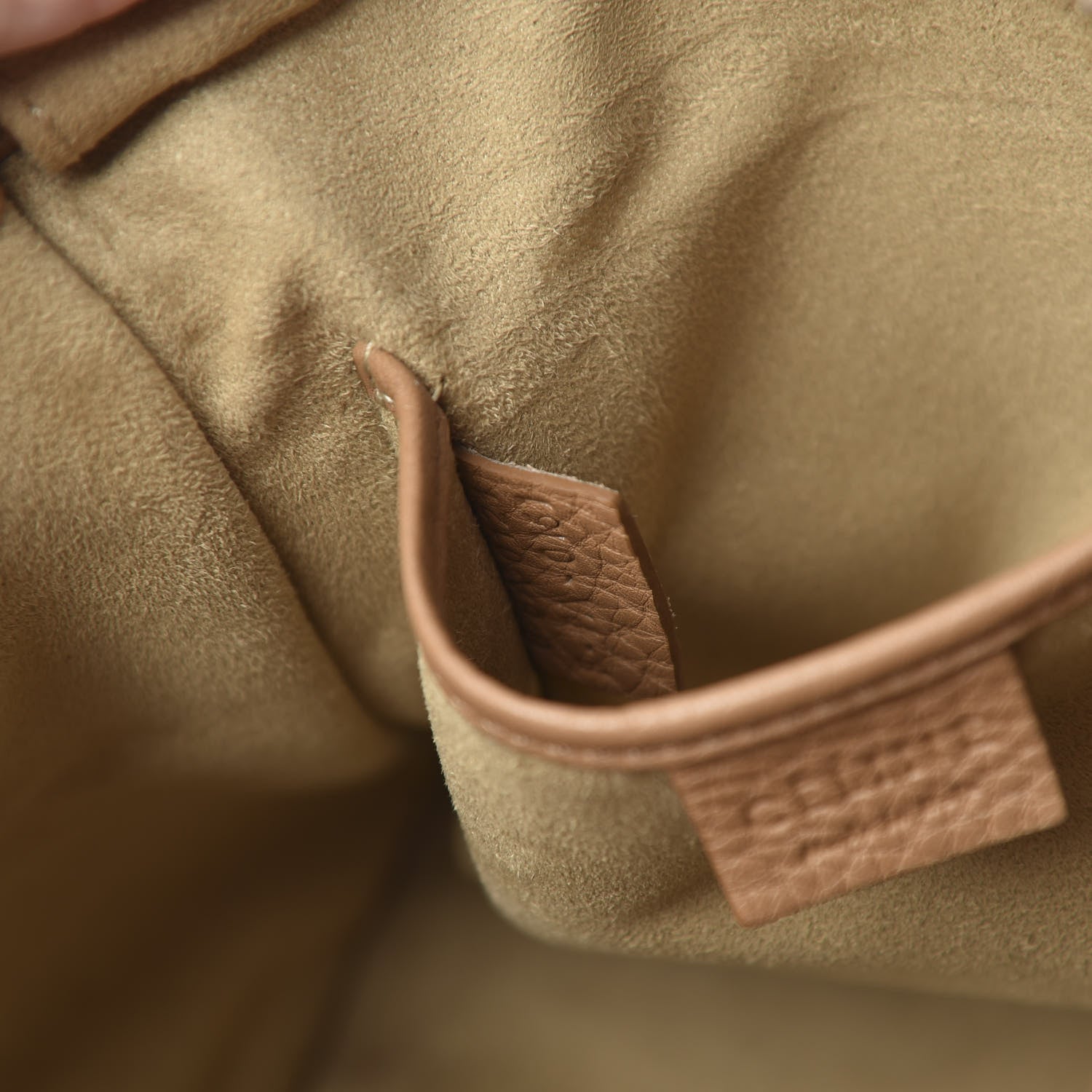 Celine Drummed Calfskin Nano Luggage Camel 7 of 13
