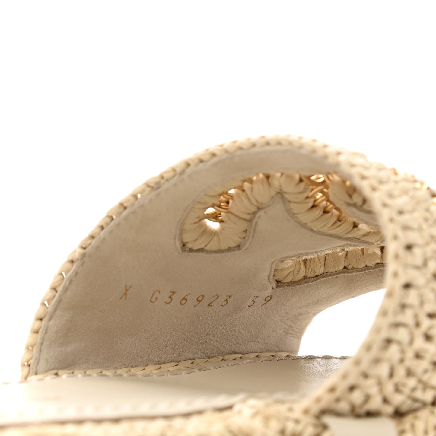 Cord Braided CC Mules 39 Light Beige