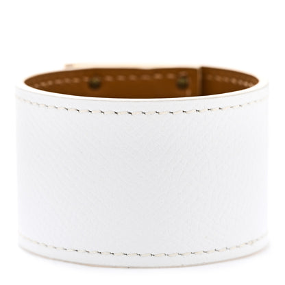 Hermes Epsom Kelly Dog Bracelet T2 White 3 of 6