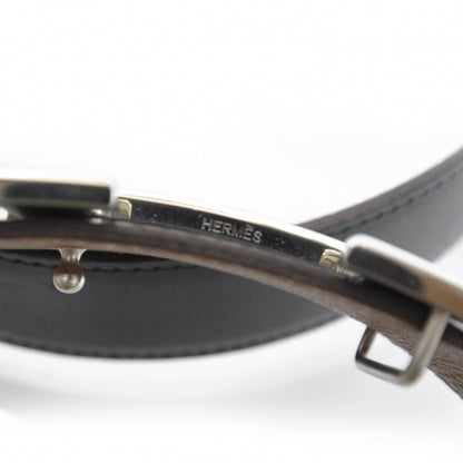 Hermes Leather Reversible H Belt 90 Black Gold 3 of 4