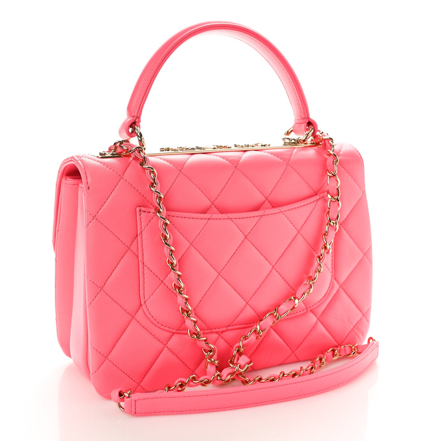 Chanel Lambskin Quilted Small Trendy CC Dual Handle Flap Bag Pink 3 of 9