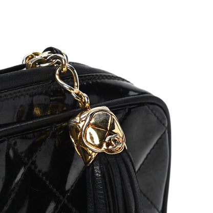 Chanel Patent Quilted Tassel Camera Case Black 6 of 6