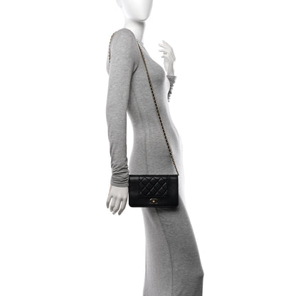 Chanel Sheepskin Quilted Mini Vintage Mademoiselle Wallet On Chain WOC Black 2 of 13