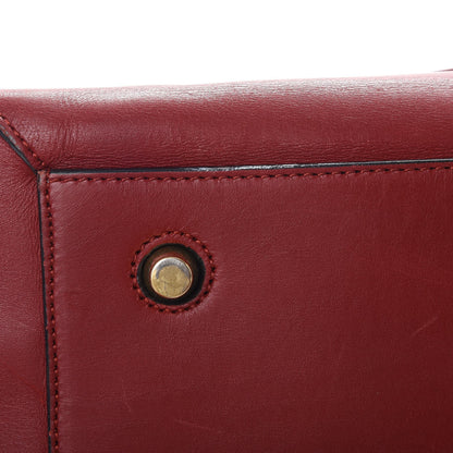 Celine Smooth Calfskin Medium Edge Shoulder Bag Red 15 of 16