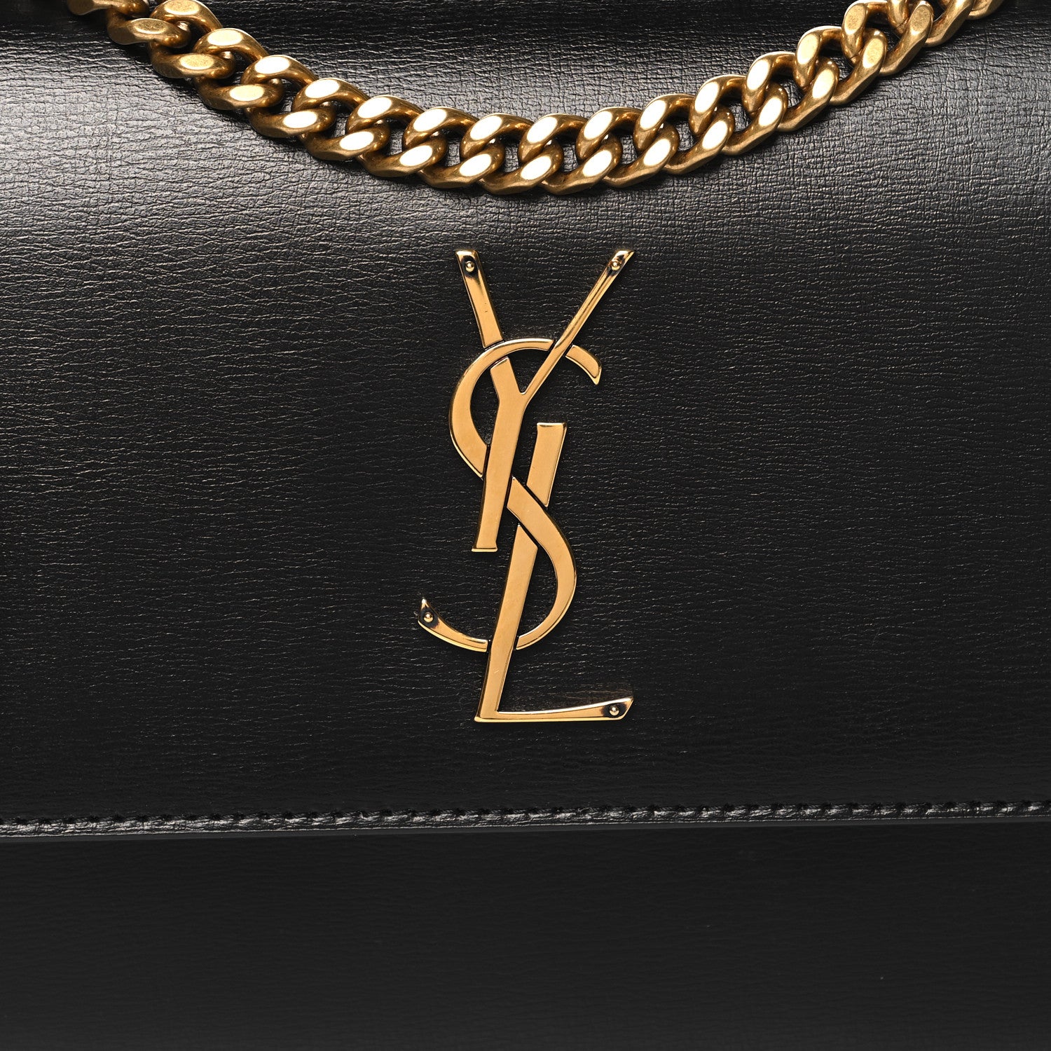 Saint Laurent Calfskin Medium Monogram Sunset Black 8 of 10