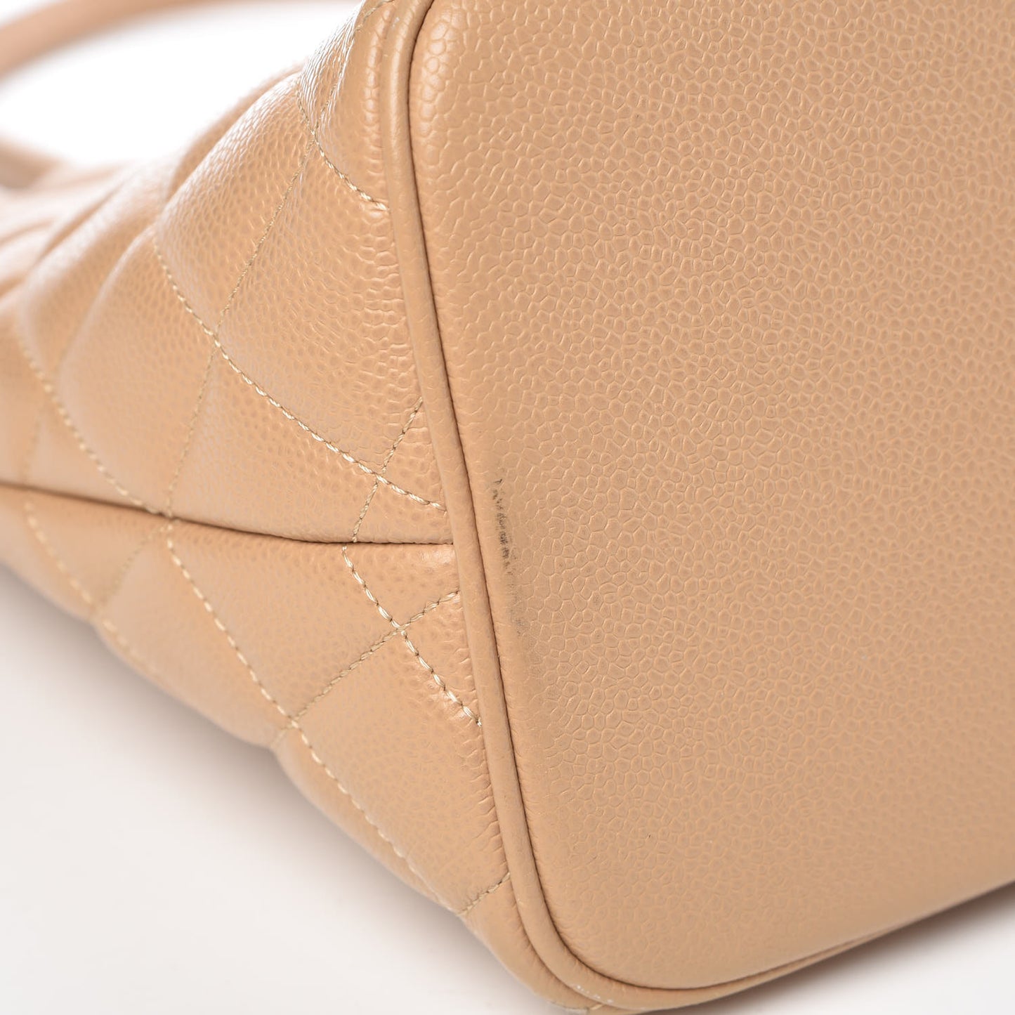 Caviar Quilted Medallion Tote Beige