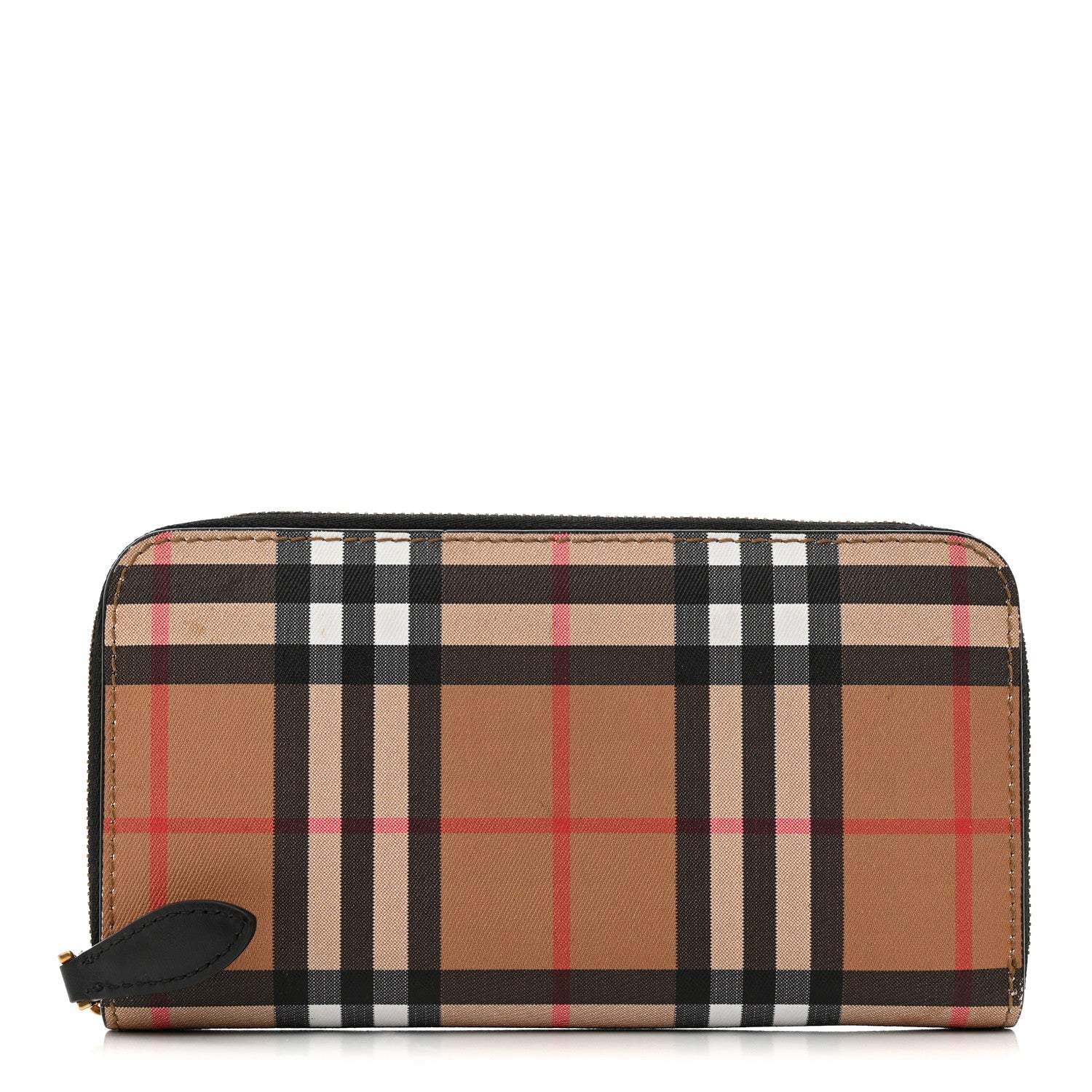 Burberry Vintage Check Elmore Zip Around Wallet Black 1 of 8