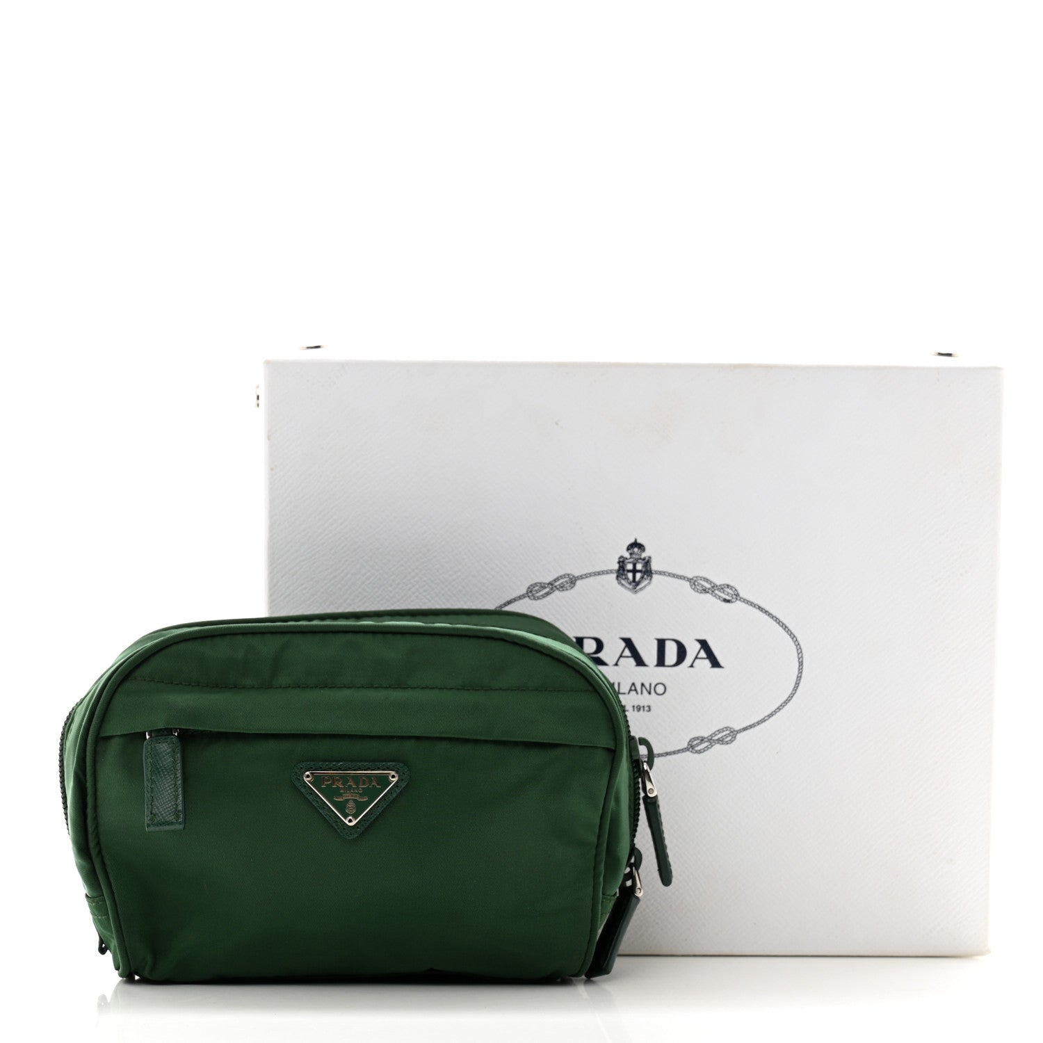 Prada Tessuto Nylon Vela Cosmetic Pouch Smeraldo 10 of 10