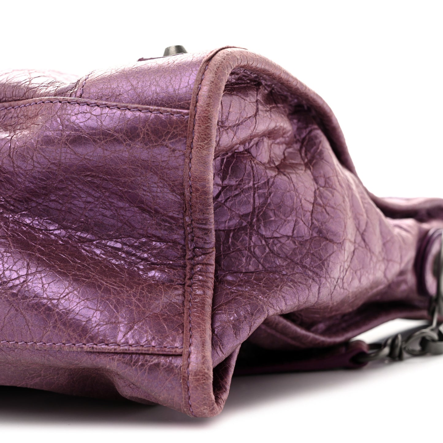 Agneau Classic Hardware City Metallic Purple