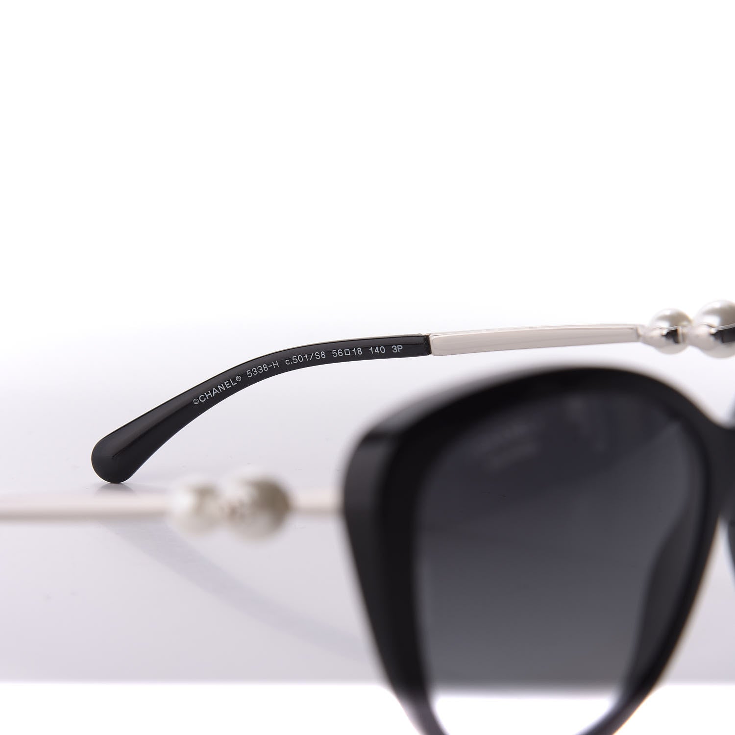 Chanel Pearl Polarized Sunglasses 5338-H-A Black 7 of 10