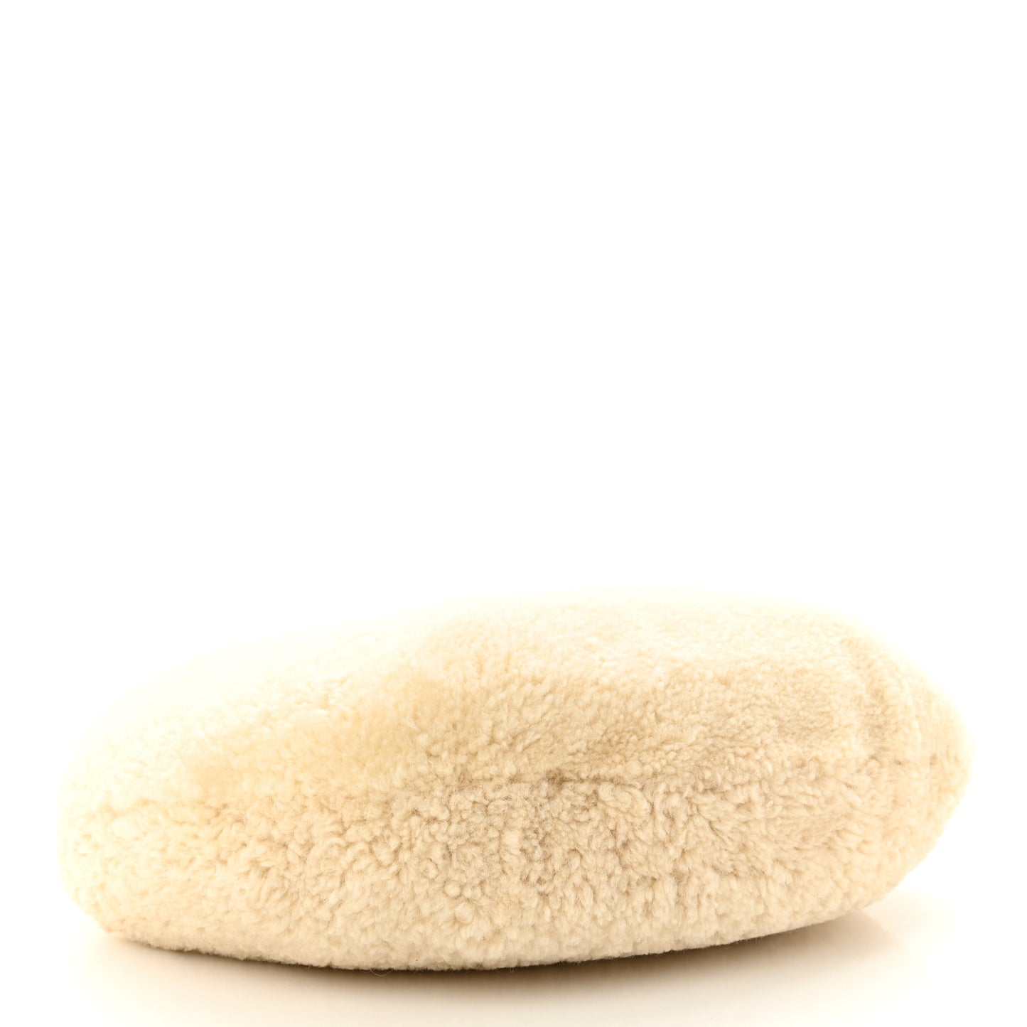 Shearling Paperclip Hobo Bag Beige