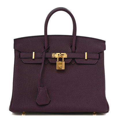 Hermes Togo Birkin 25 Cassis 1 of 8