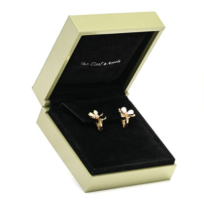 Van Cleef & Arpels 18K Yellow Gold Diamond Small Frivole Earrings 5 of 5