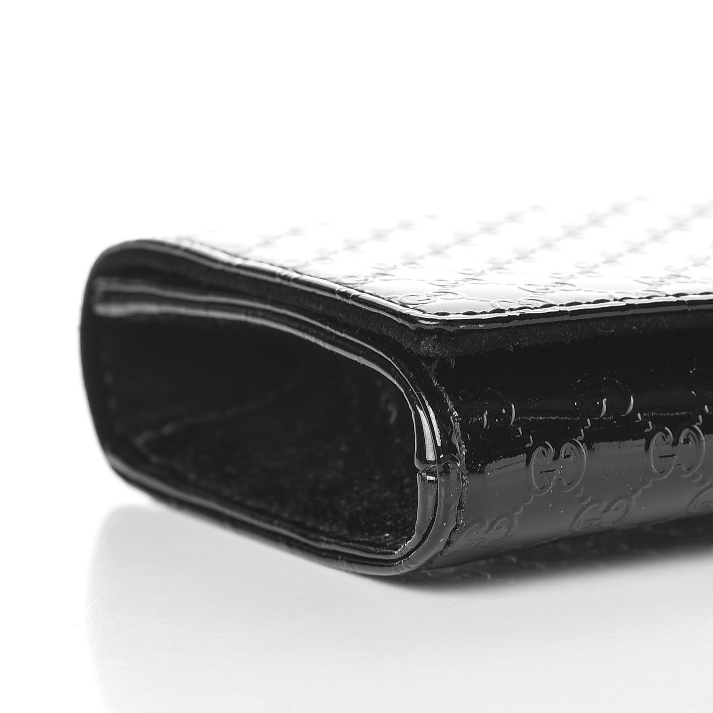 Patent Microguccissima Small Broadway Clutch Black
